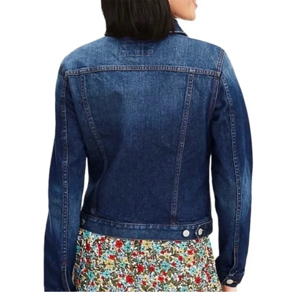 LOFT Cotton Dark Wash Jean Jacket XL - Picture 2 of 10